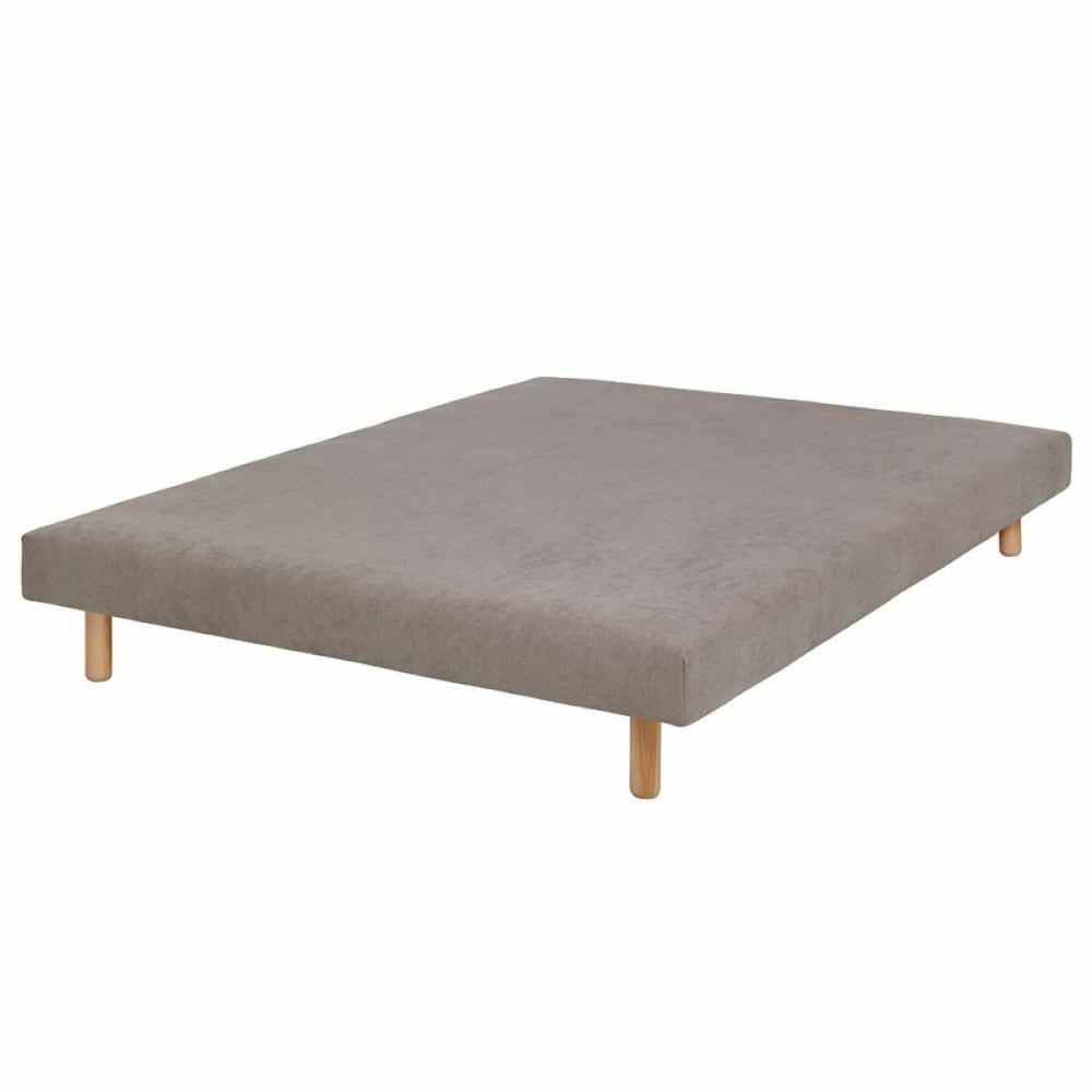 Sommier tapissier bois massif lin 140x190 cm