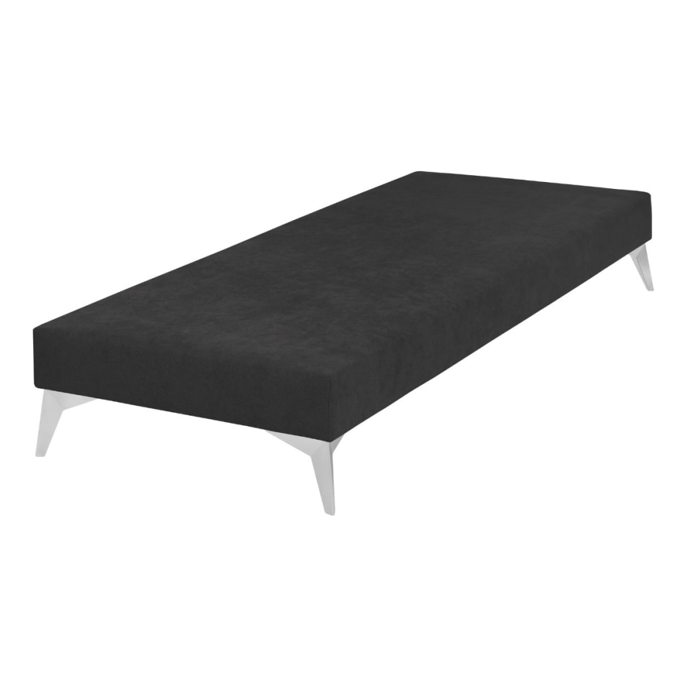 Sommier tapissier bois massif noir 70x190 cm