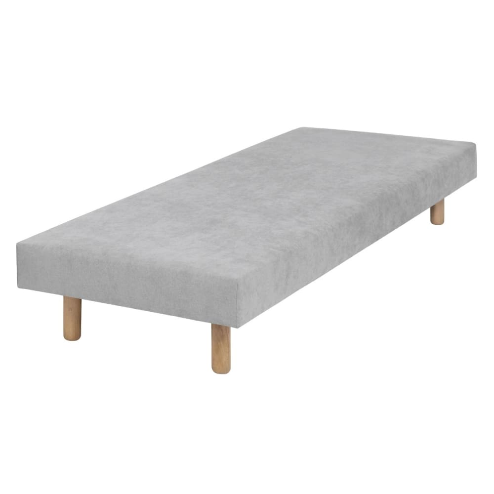 Sommier tapissier bois massif gris 70x190 cm