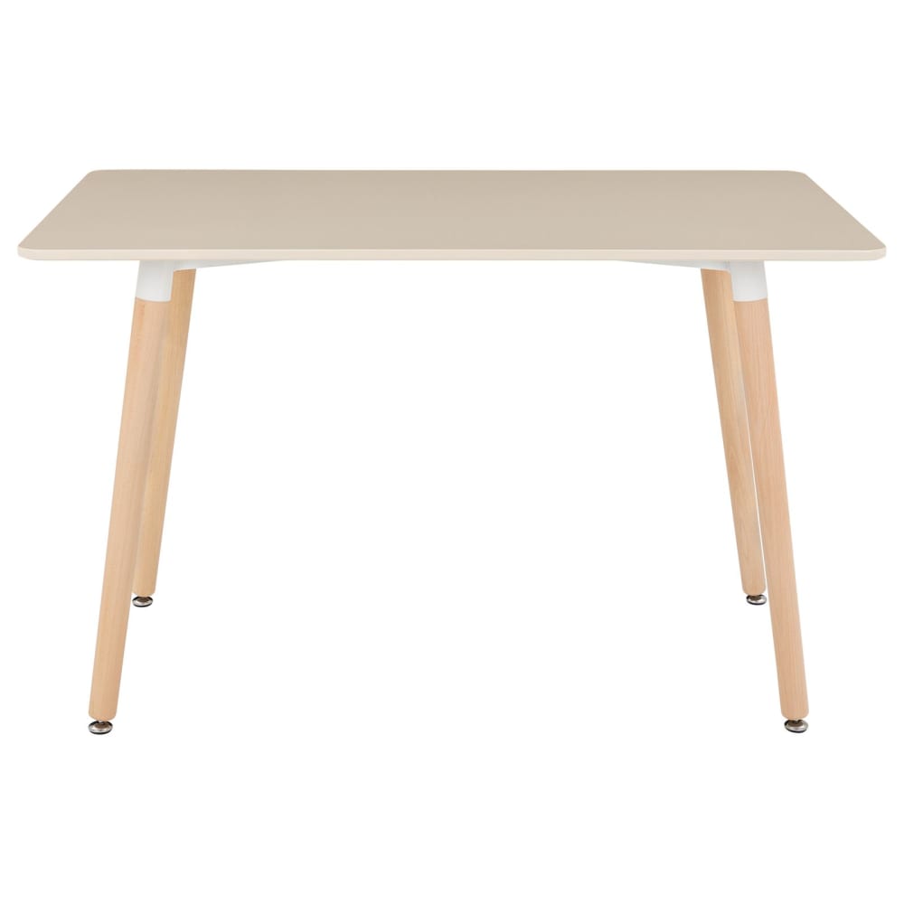 Table à manger rectangulaire, pour 4 personnes, blanc crème
