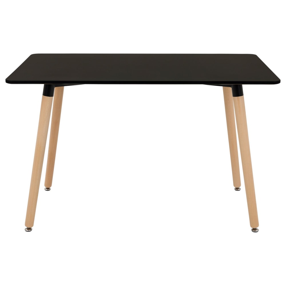 Table à manger rectangulaire, pour 4 personnes, noir