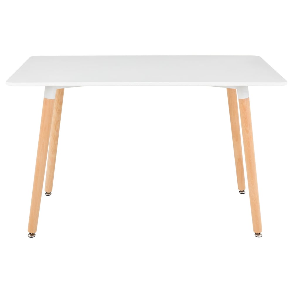 Table à manger rectangulaire, pour 4 personnes, blanc