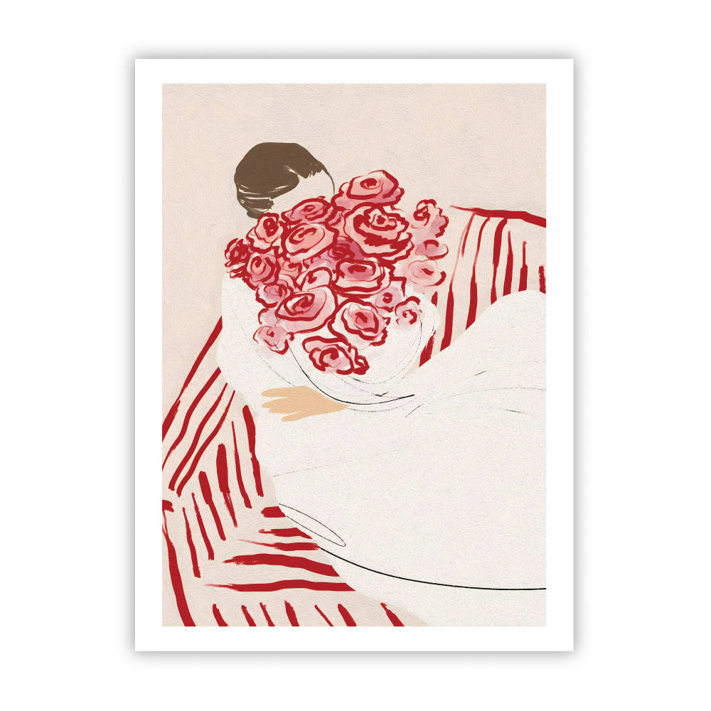 Poster Lab Poster roses, 50x70 cm Rot Papier