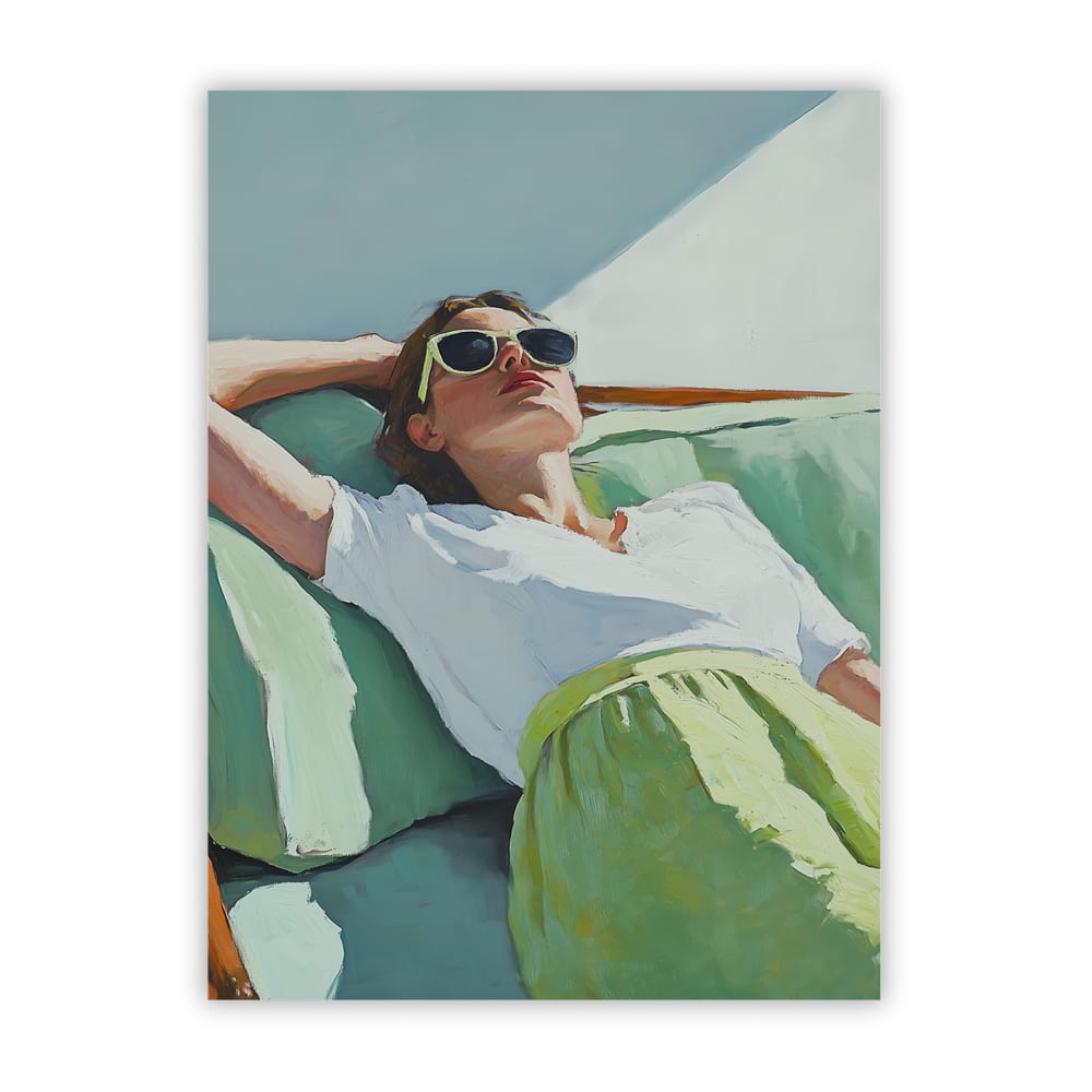 Poster Lab Poster sommersiesta, 30x40 cm Grün Papier