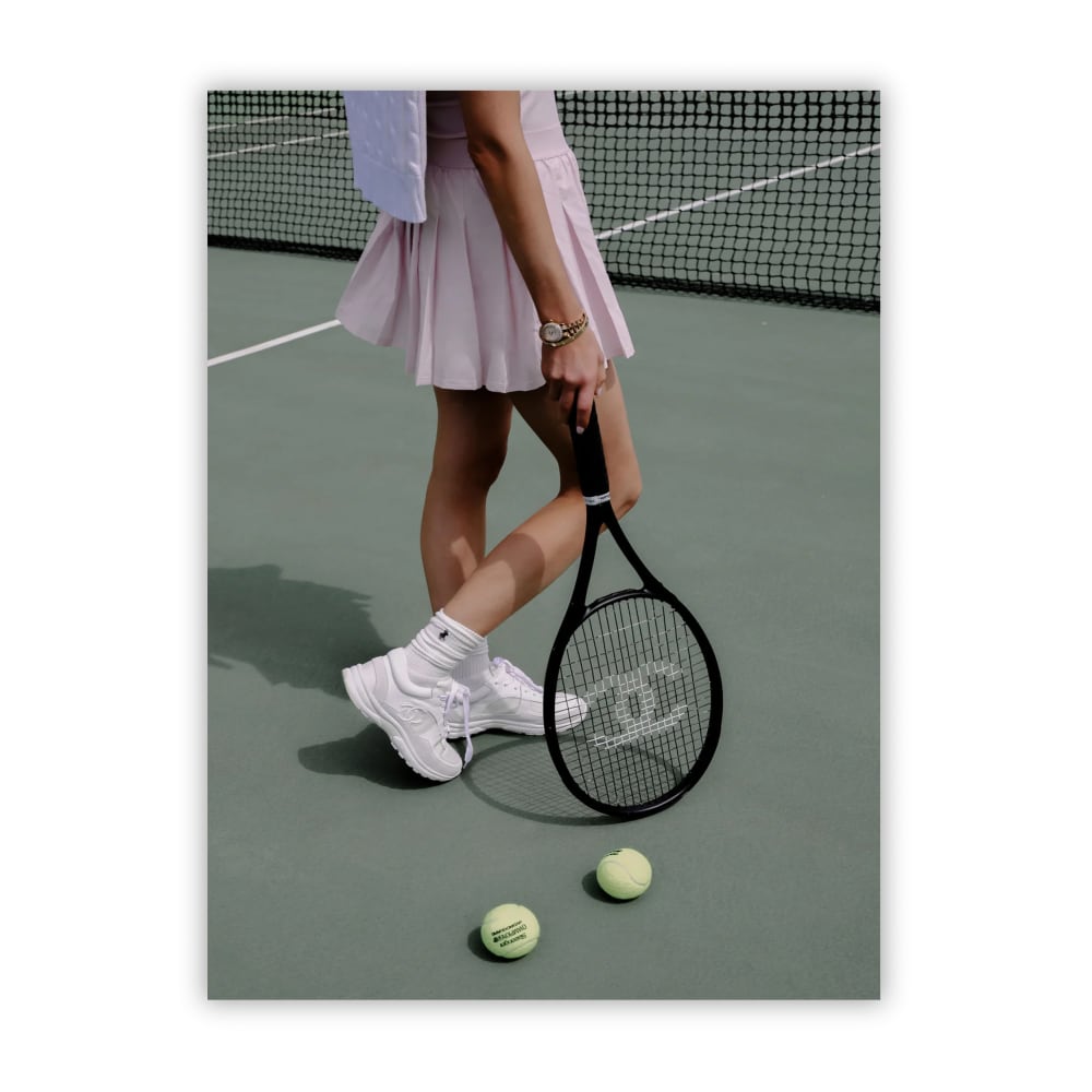 Poster Lab Poster tennis sportler, 50x70 cm Grün Papier
