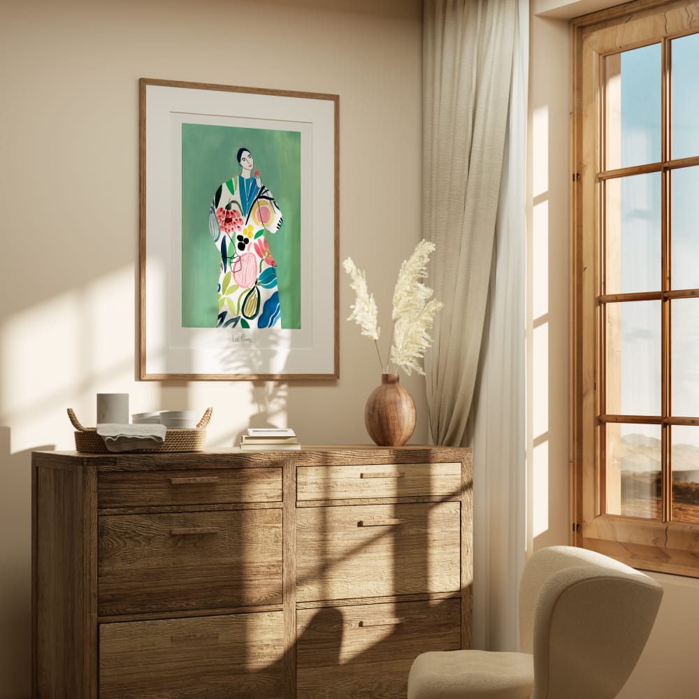 Poster buntes kleid, 50x70 cm - Maisons Du Monde