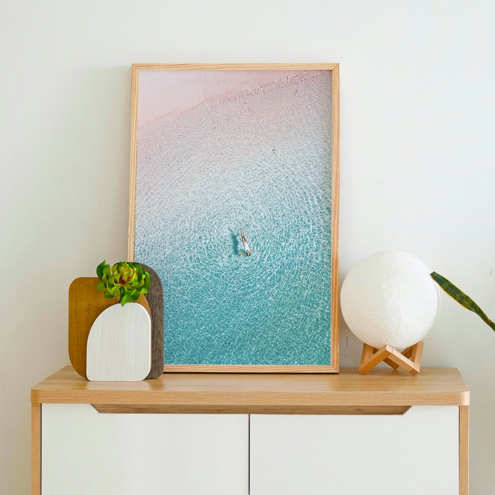 Poster Lab Wandbild schwebend, hochwertiger rahmen, eichenfurnier, 50x70 cm Mehrfarbig Holz
