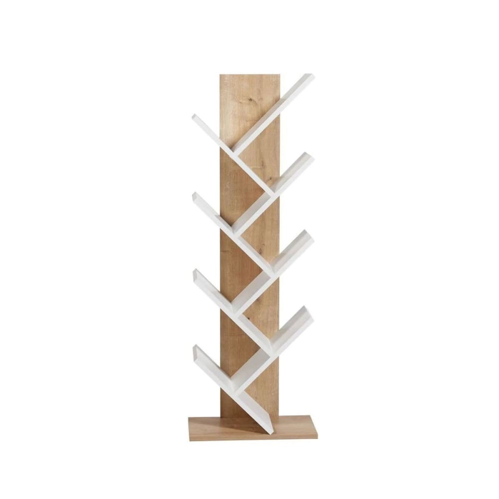 Calicosy Bücherregal in Eichenoptik und Weiß H129,8 cm style modern Braun Spanplatte