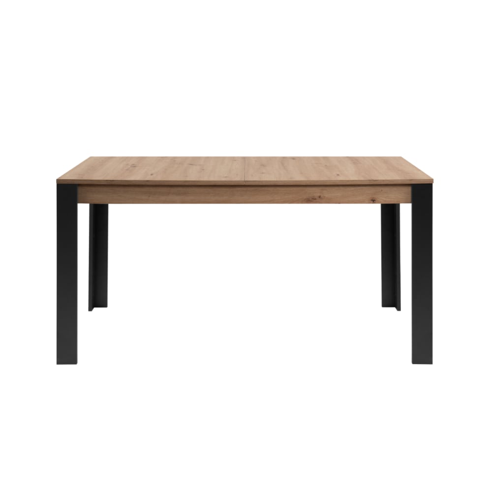 Table à manger extensible 150-200x80x75 cm décor chêne et noir
