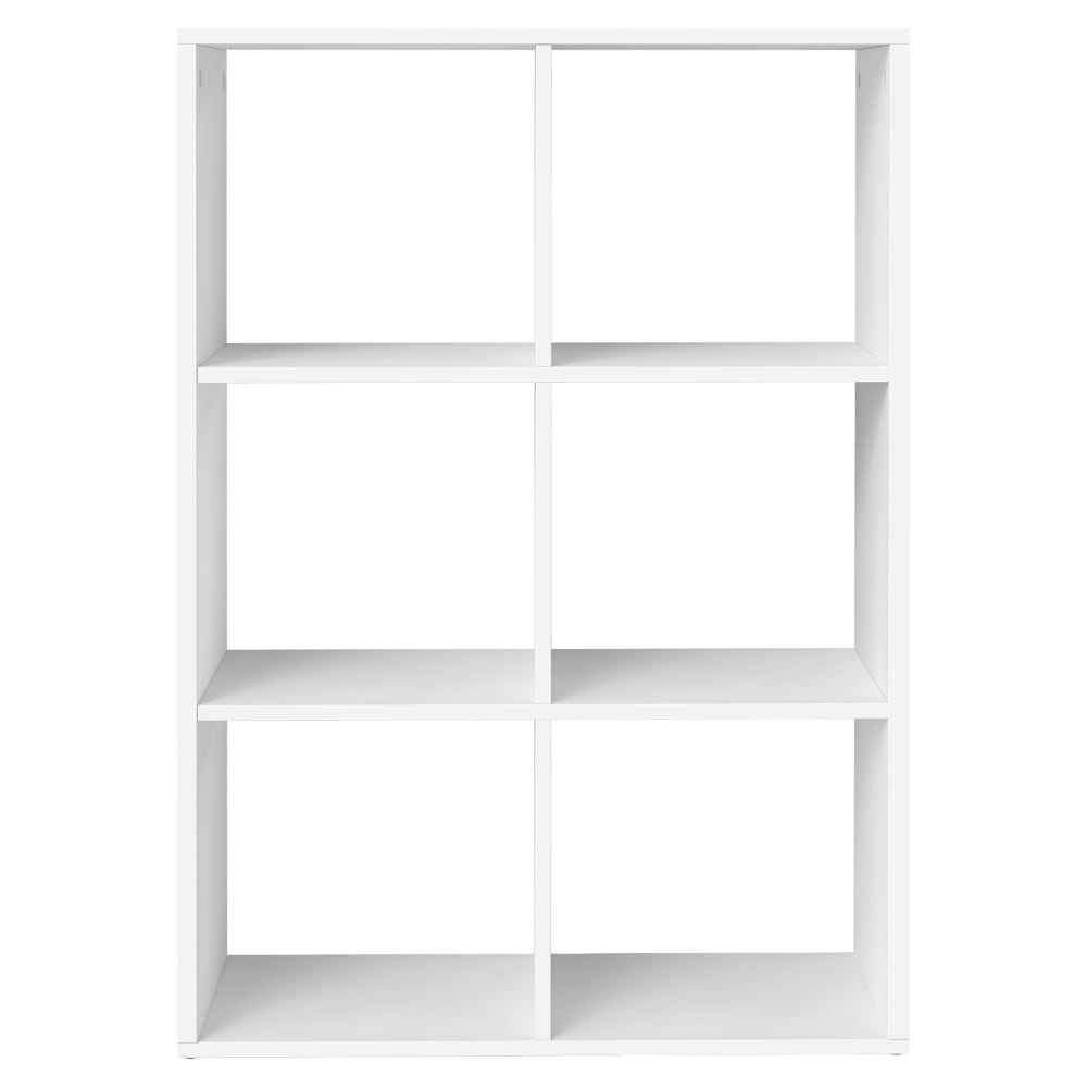 Étagère de rangement à 3 niveaux bibliothèque ouverte bois blanc