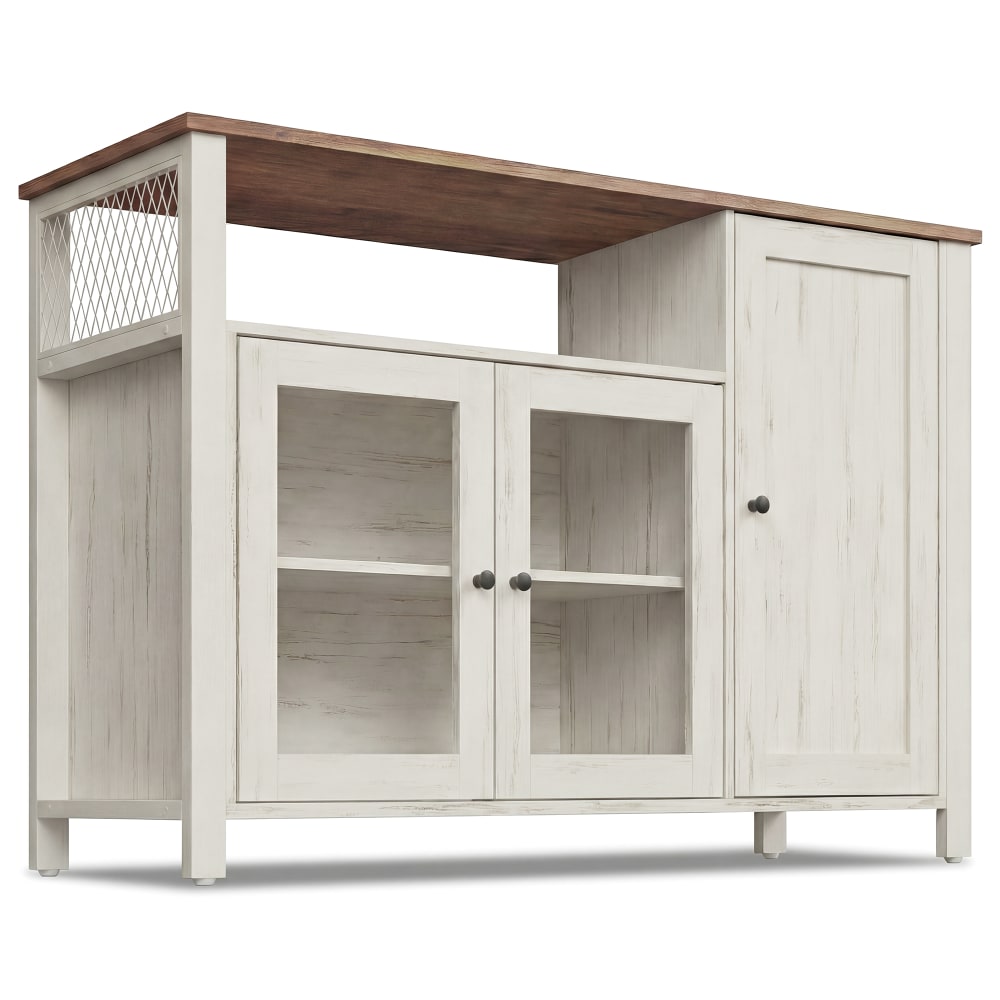 Buffet de cuisine avec 3 portes 110 x 33 x 75 cm marron et blanc