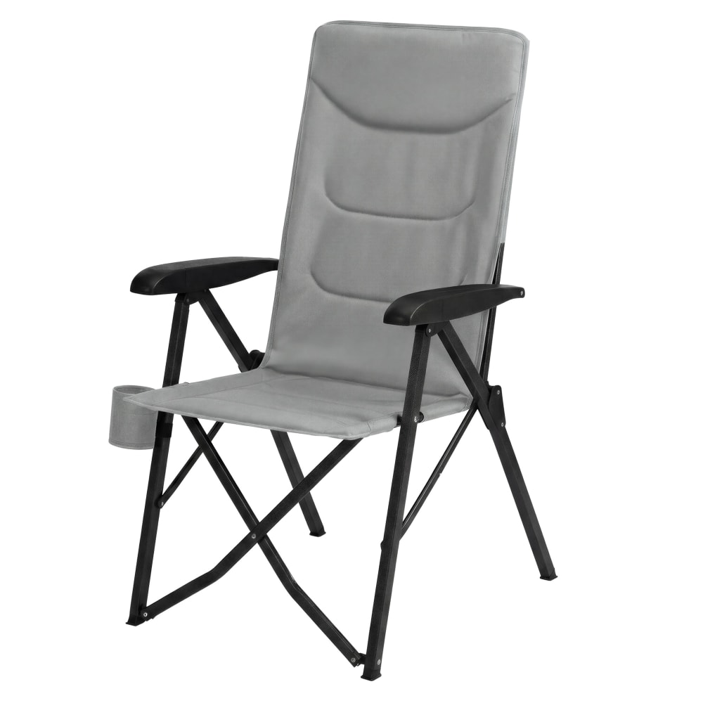 Chaises d'extérieur dossier réglable porte-gobelet gris