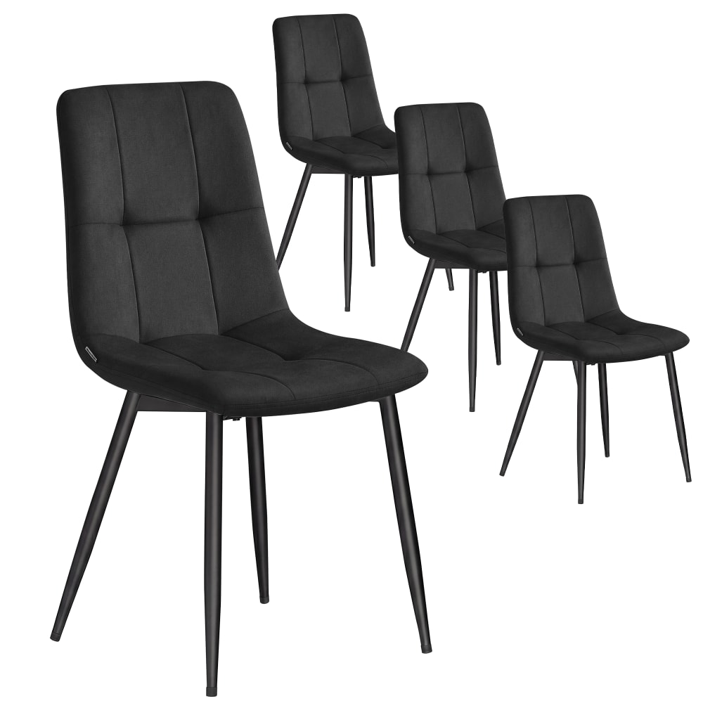 Lot de 4 chaises rembourrées