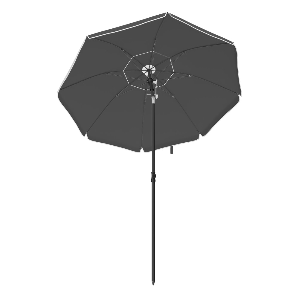 Parasol inclinable 180 cm protection upf 50+ hauteur ajustable gris