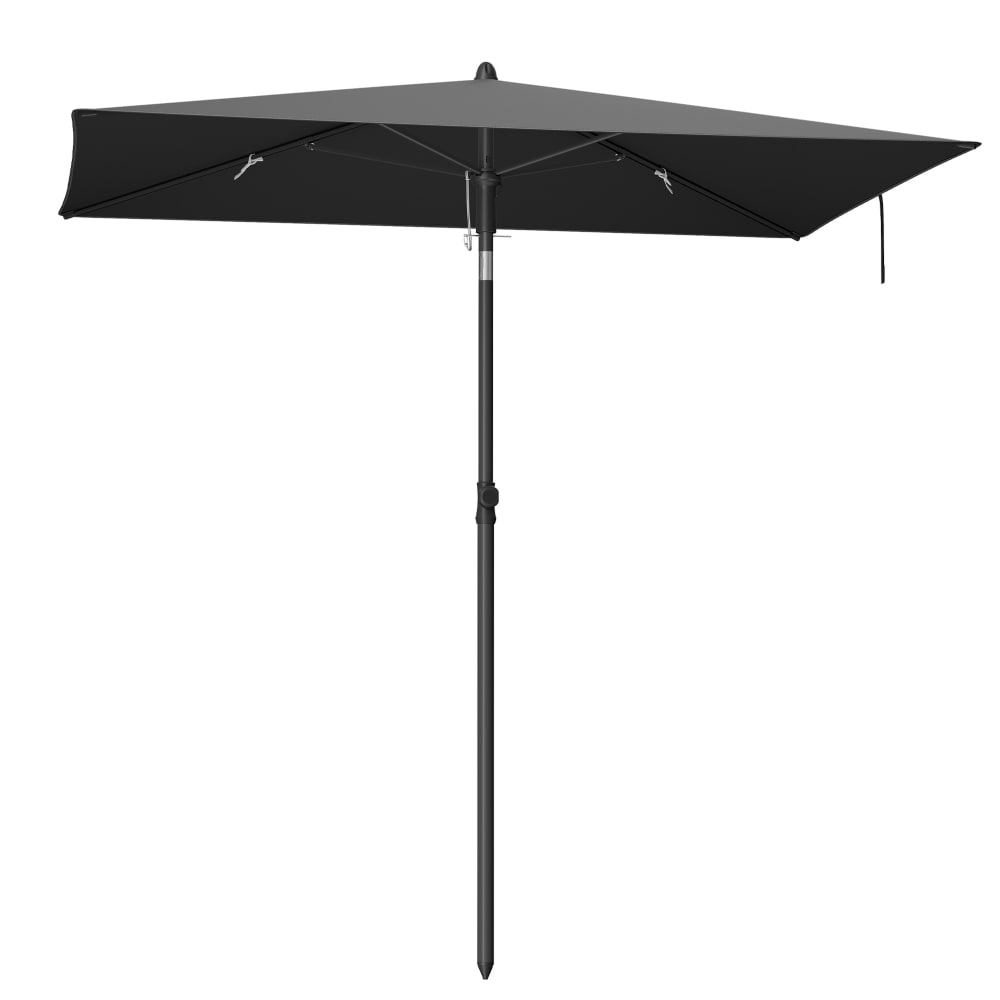 Parasol rectangulaire inclinable protection solaire gris et sac