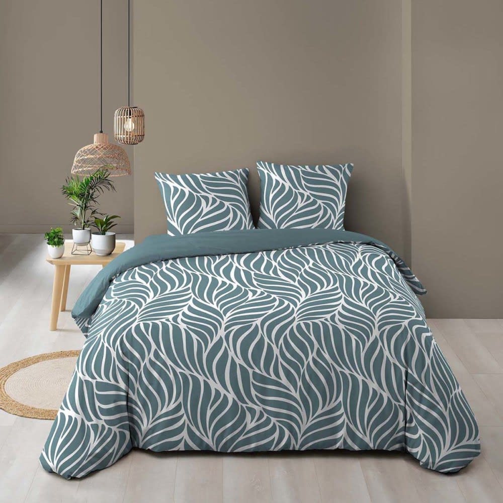 Parure de couette 100% coton 57 fils imprimée 240x220cm 2 taies