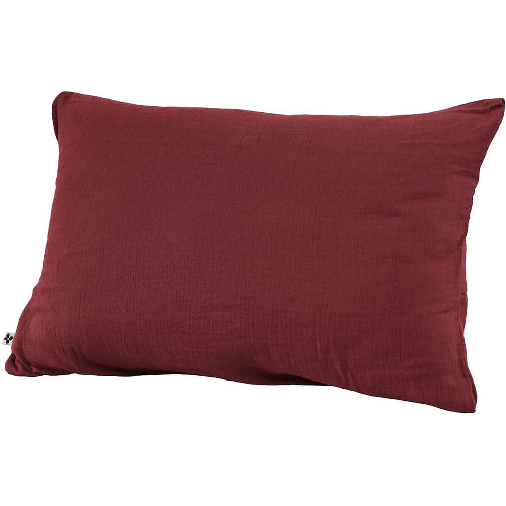 Taie d'oreiller 100 % en gaze de coton 50x70 cm lie de vin
