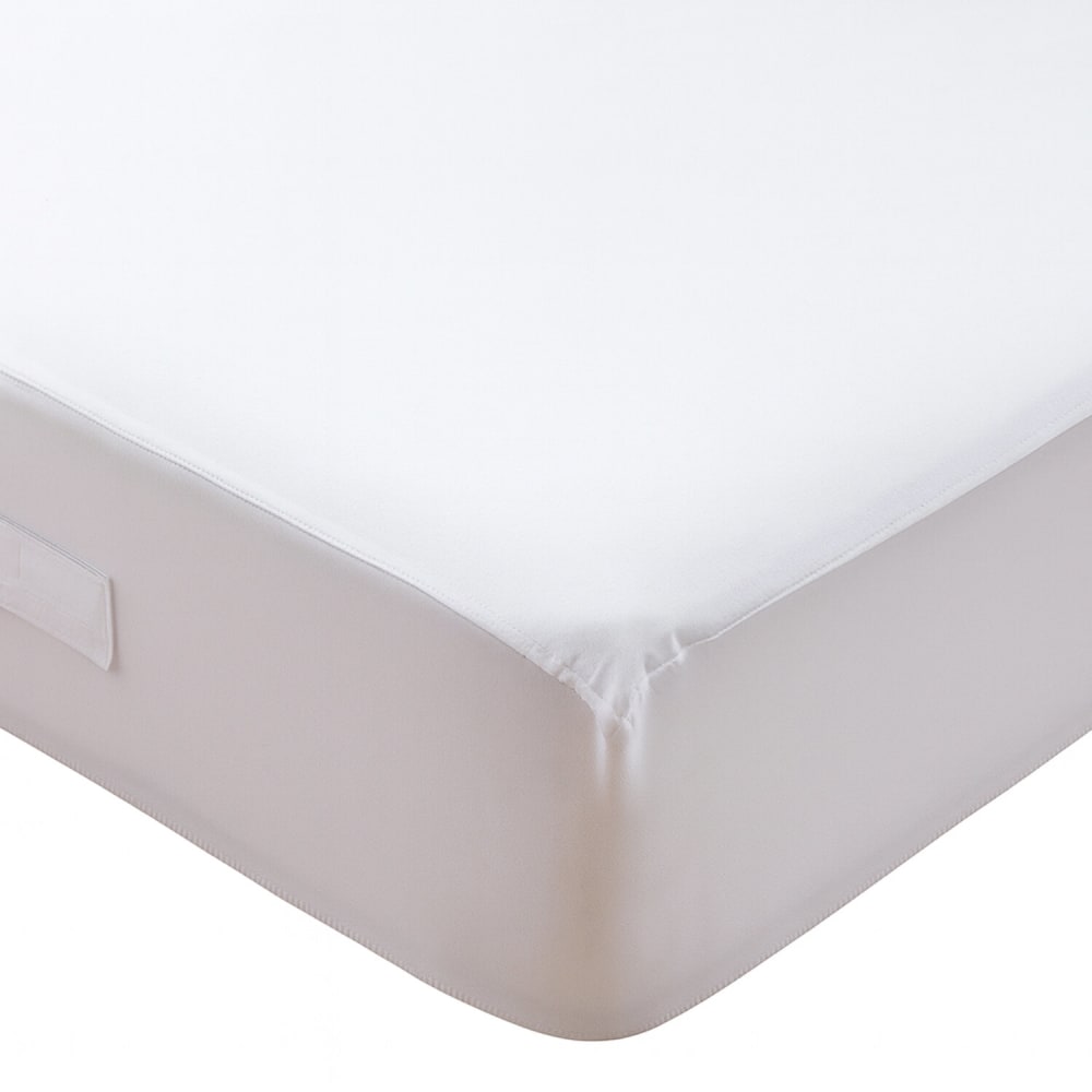 Protège matelas polyester blanc 90x190 cm