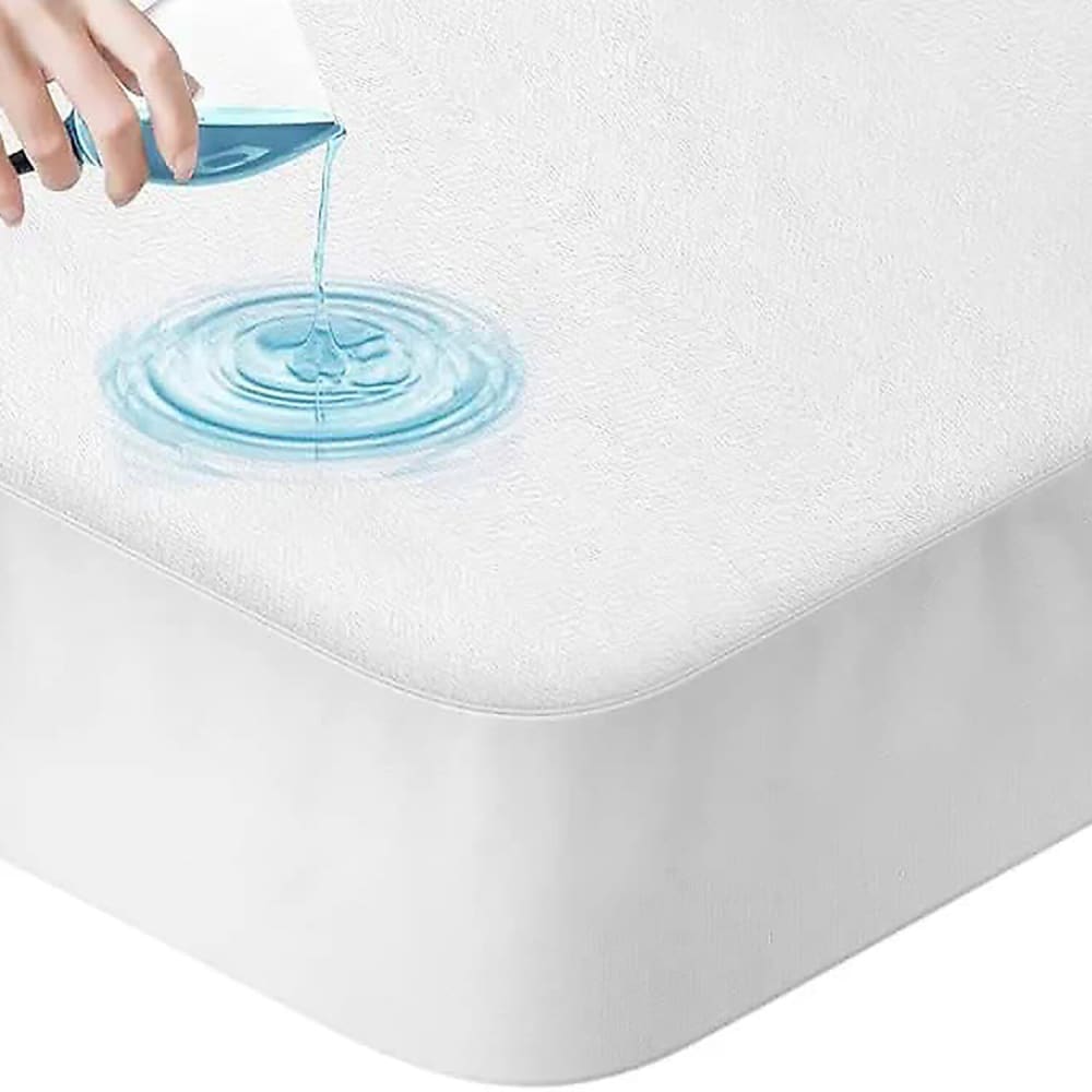 Protège matelas polyester blanc 140x190 cm