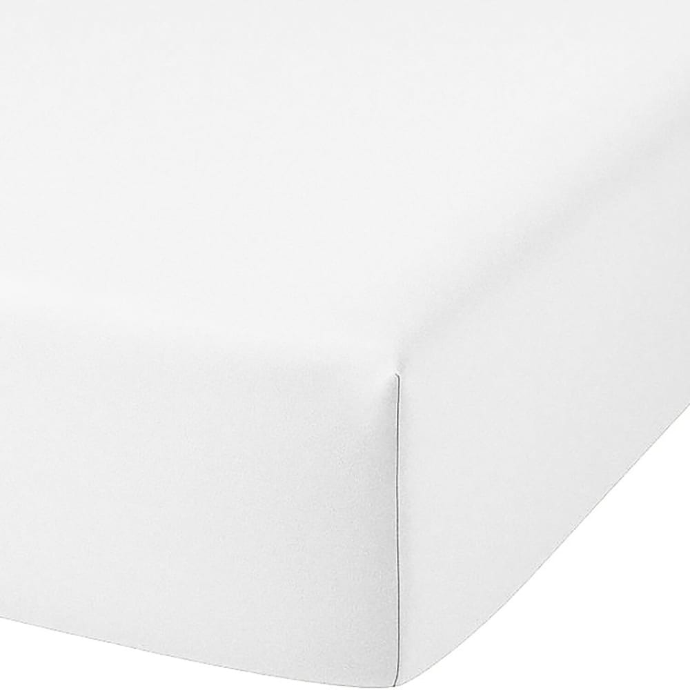 Drap housse coton blanc 140x190 cm