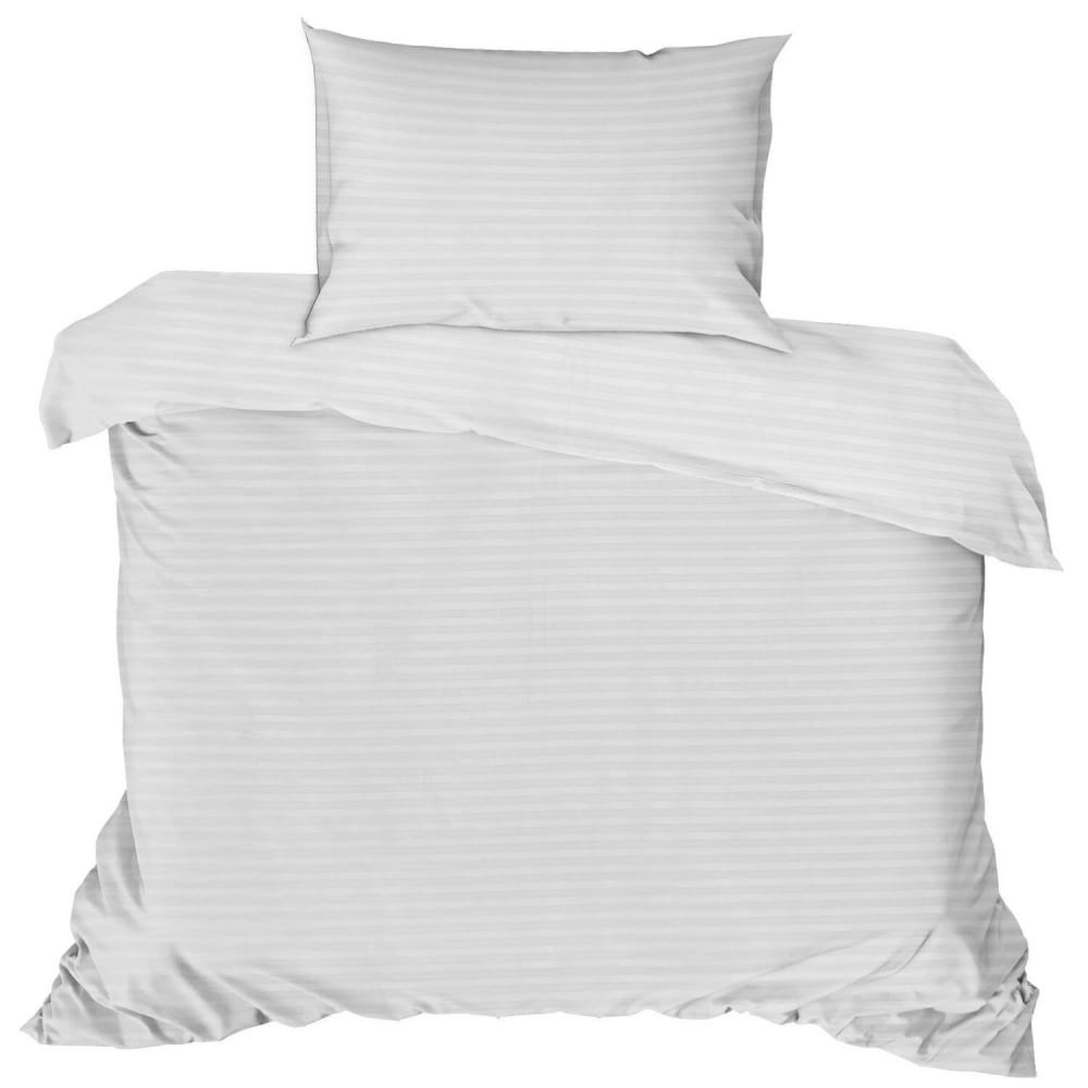 Parure de lit enfant 100% satin de coton uni blanc + 1 taie 140x200 cm - Maisons du Monde