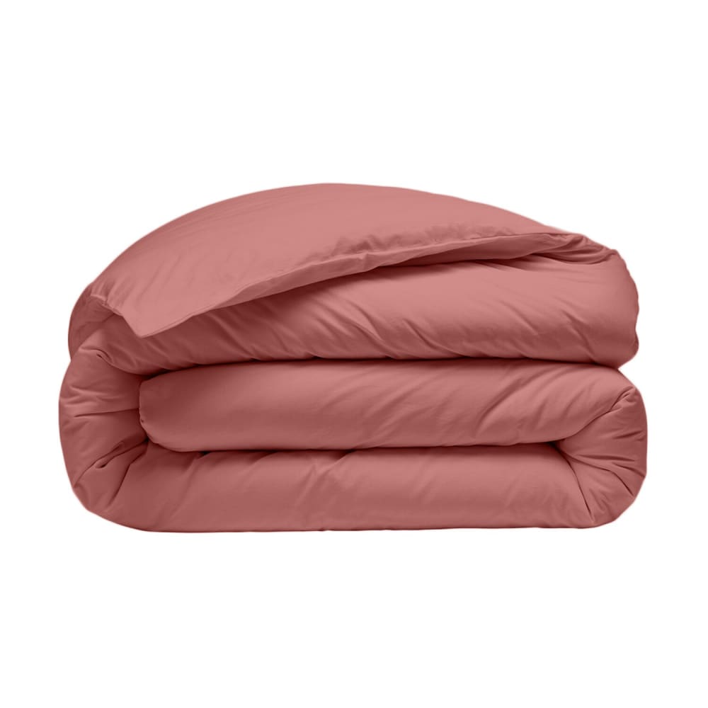 Housse de couette percale coton vieux rose 240x220 cm — vue 3