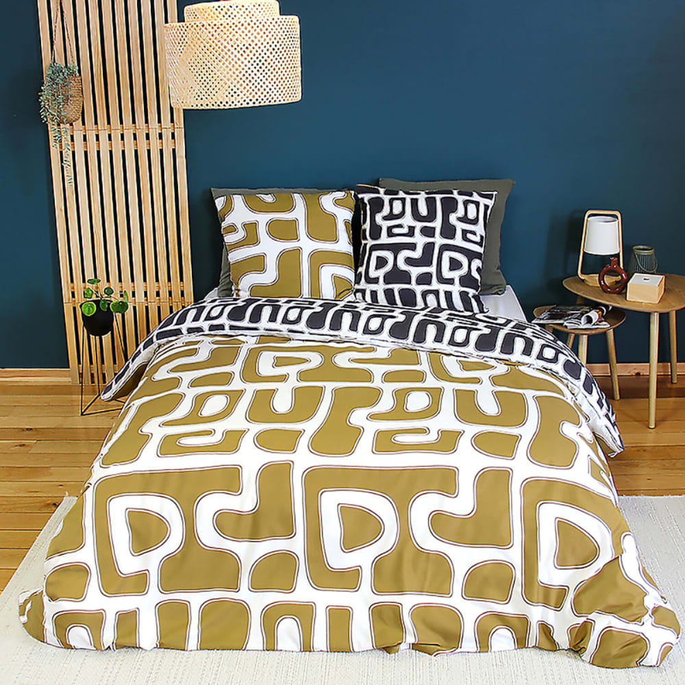 Parure housse de couette en microfibre imprime 140x200 cm