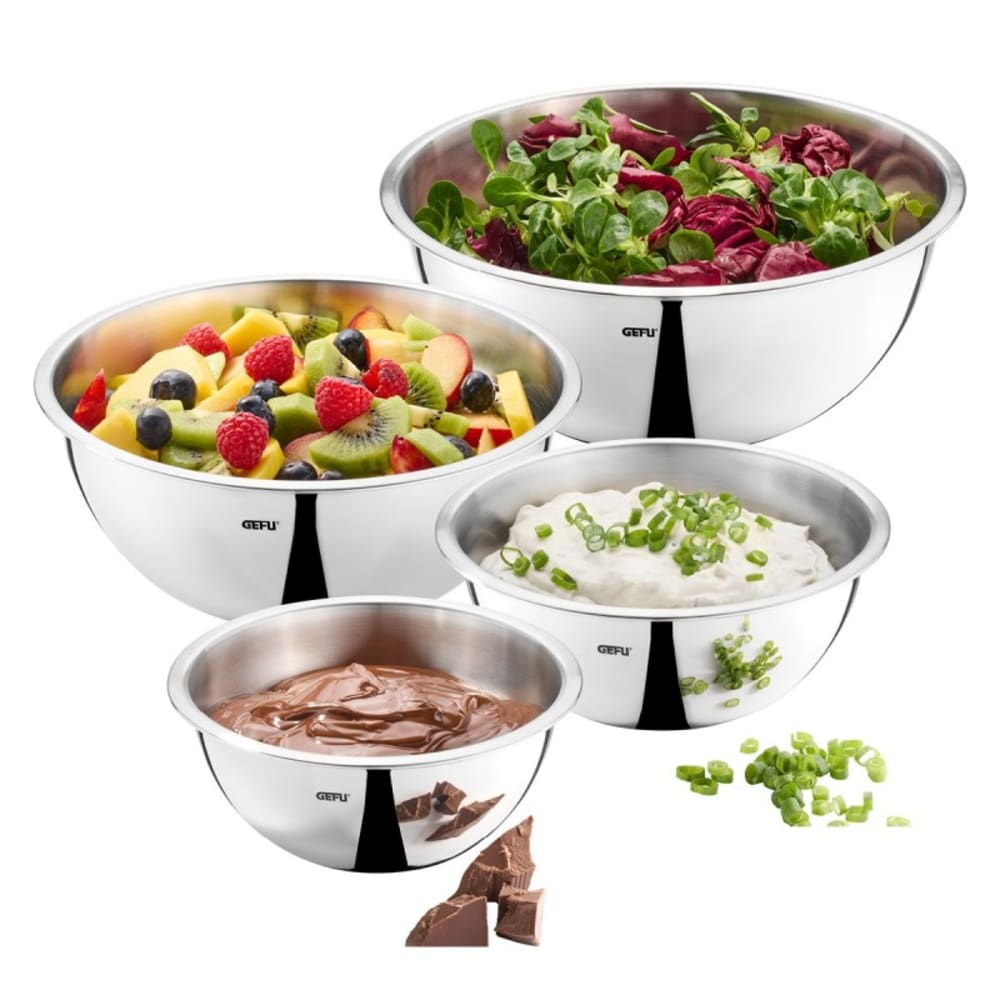 Set de bols en acier inoxydable Inox Argent 2x26x26 cm Set de bols en acier inoxydable Inox Argent 2x26x26 cm