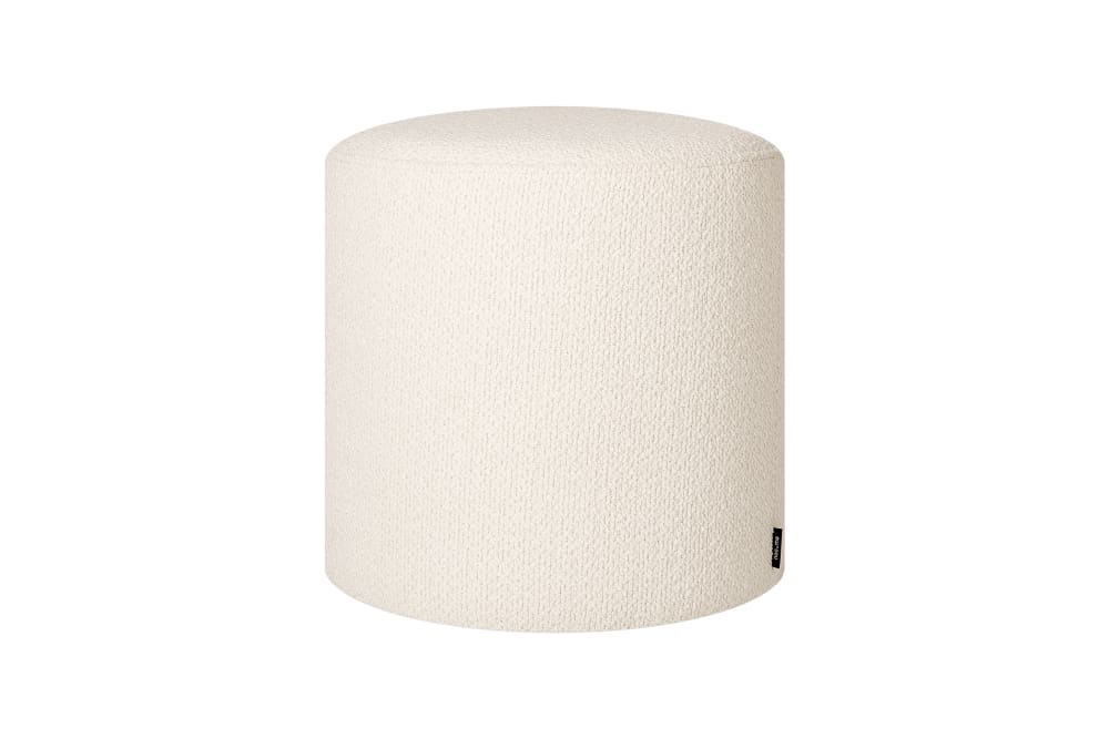 Pouf rond en tissu bouclé, beige — Beyit