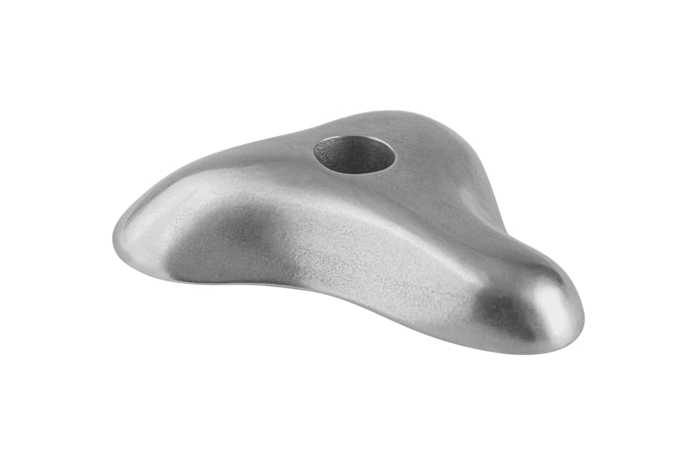 Bougeoir en aluminium poli 10,6 x 10,6 x 2,5 cm