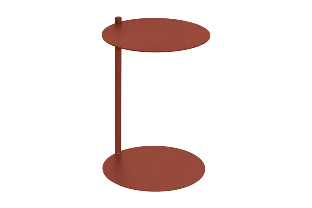 Table d'appoint en acier peint par poudrage, rouge — Beyit