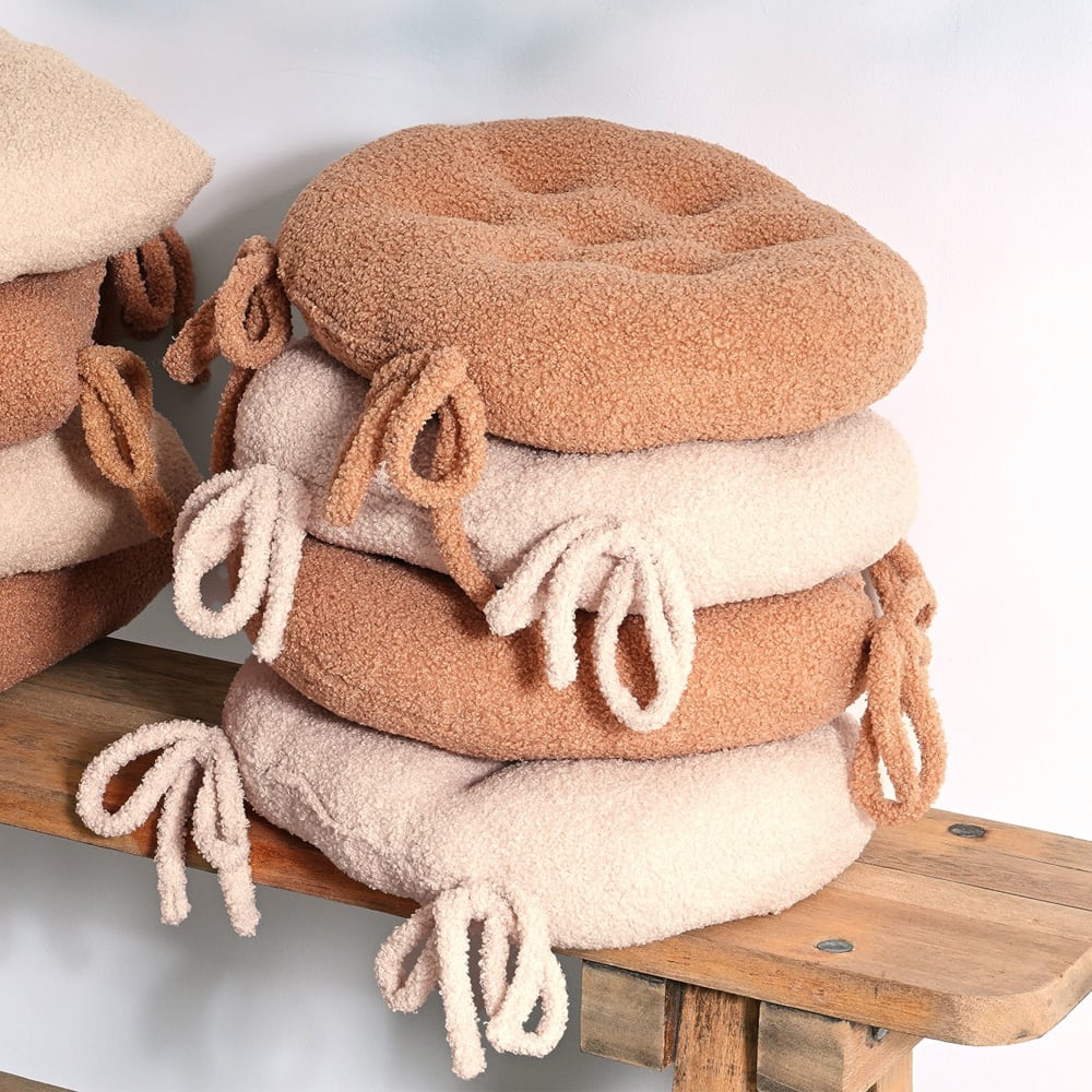 Lot de 2 galette en acrylique beige cannelle 36 eu — vue 3