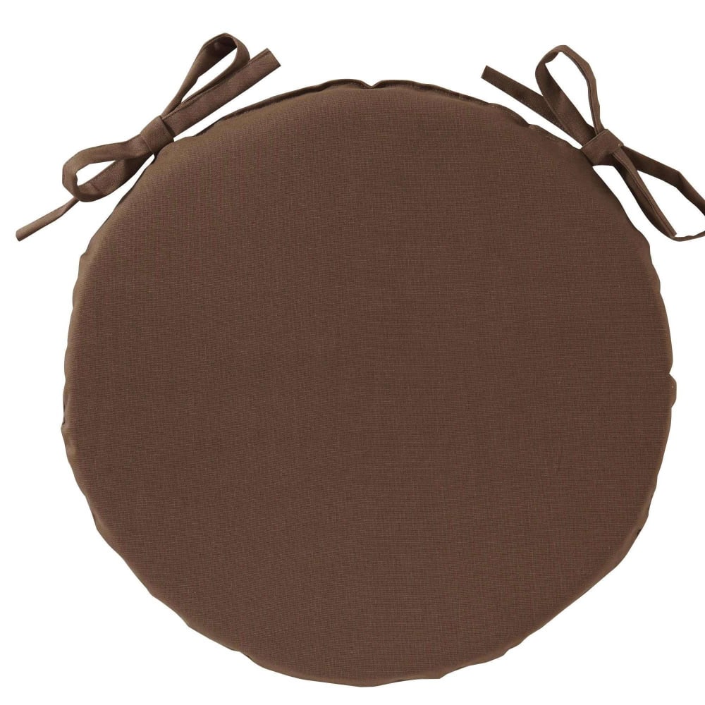 Lot de 2 Galettes en coton marron taupe Rond Lot de 2 Galettes en coton marron taupe Rond