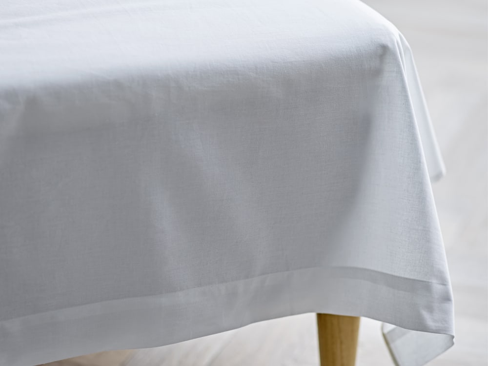 Drap plat en coton 150x250cm blanc
