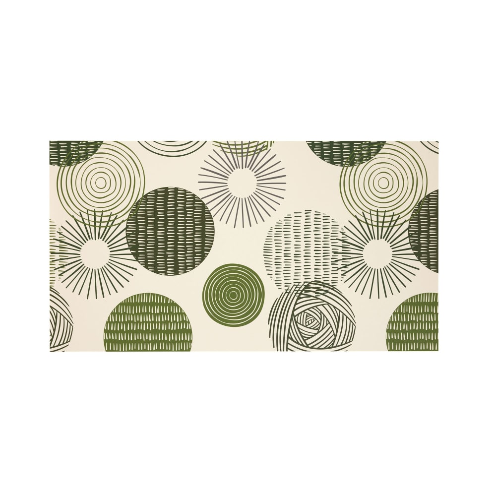 Tapis vinyle en synthétique vert 40x60cm