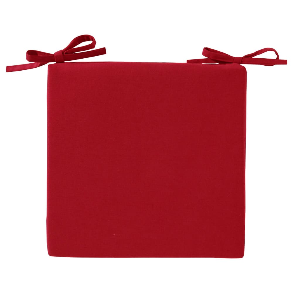 Lot de 2 Galettes en coton rouge 40x40