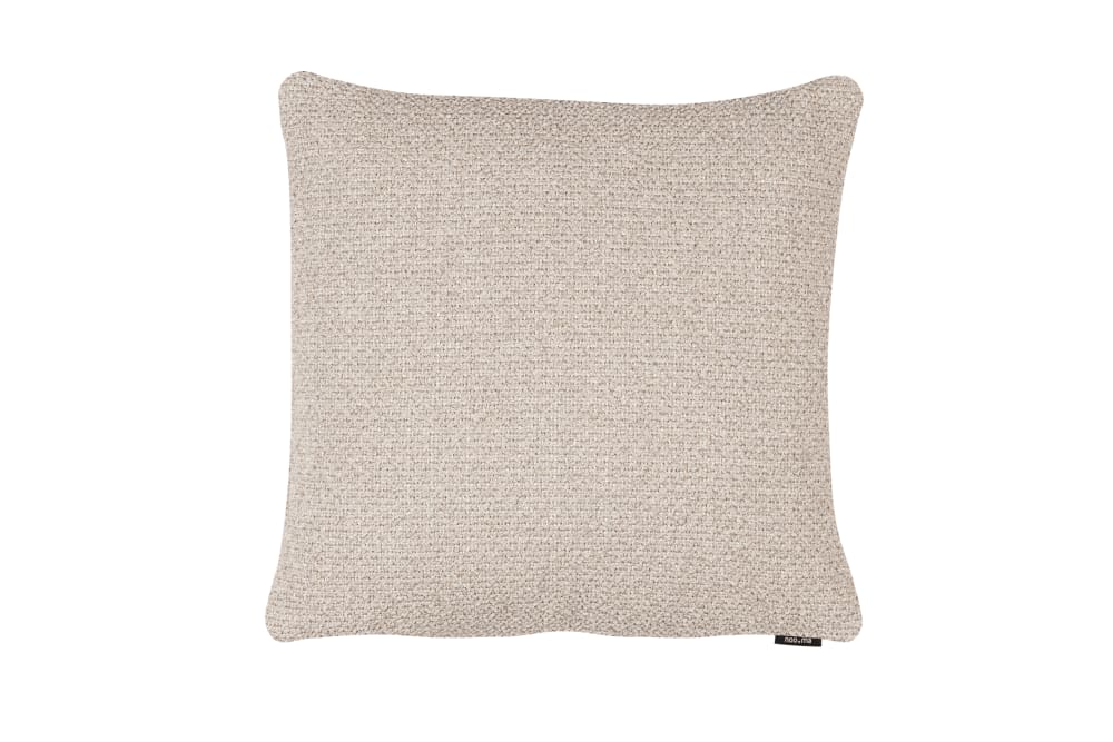 Coussin en tissu bouclé, marron clair, 40 x 40 cm