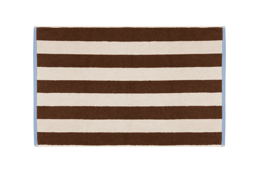 Noo.ma tapis de bain rayé coton 80 x 50 cm