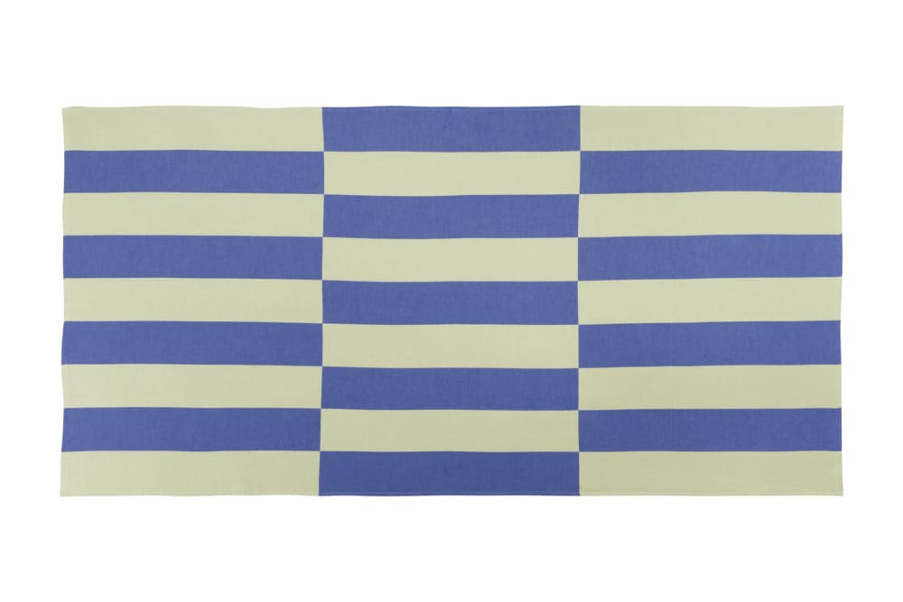 Serviette de plage en coton, rouge et bleu