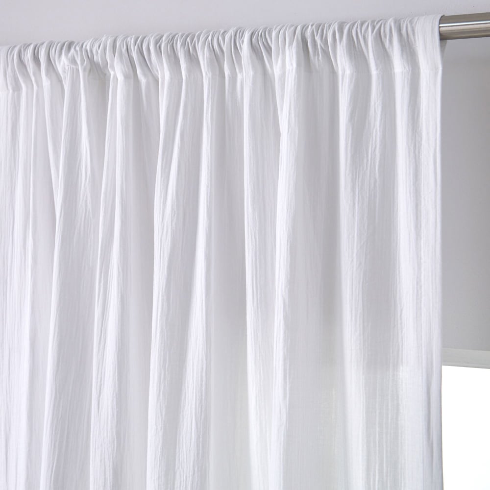 Rideau en coton blanc 140x260cm — vue 3
