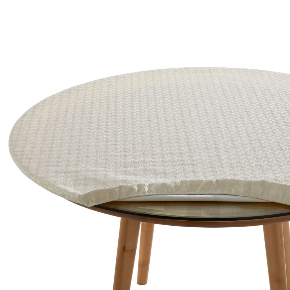 Protège table en polyester blanc 145x225cm — vue 3