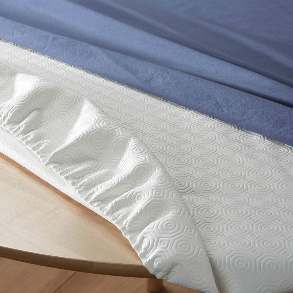 Protège table en polyester blanc 145x225cm — vue 4