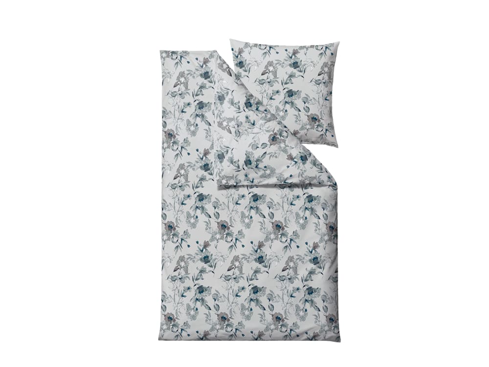 Drap de lit DE en 100% coton, bio bleu canard