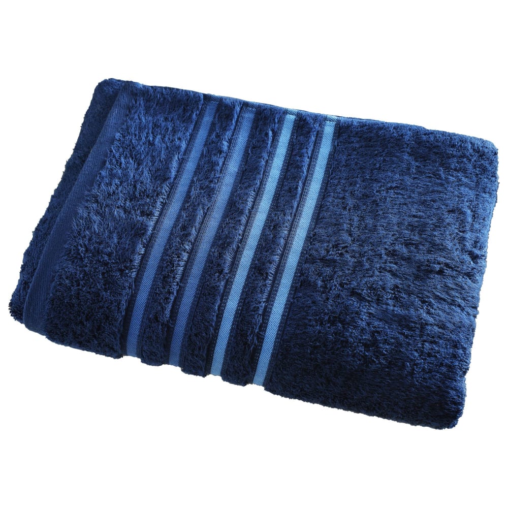 Drap de bain en coton bleu marine 70x140cm
