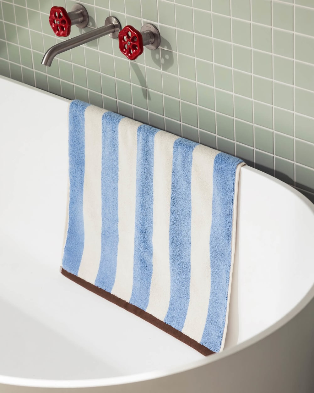 Noo.ma tapis de bain rayé coton 80 x 50 cm — vue 3