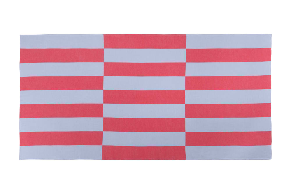 Serviette de plage en coton, citron et bleu