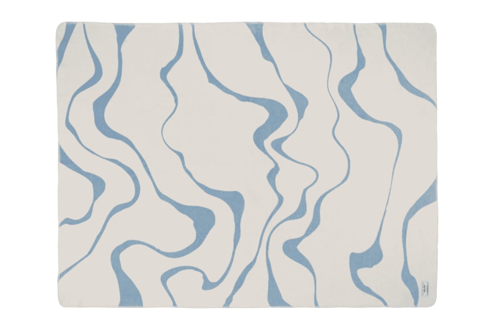 Plaid de coton, bleu clair