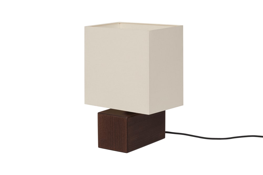 Lampe de table en bois, marron