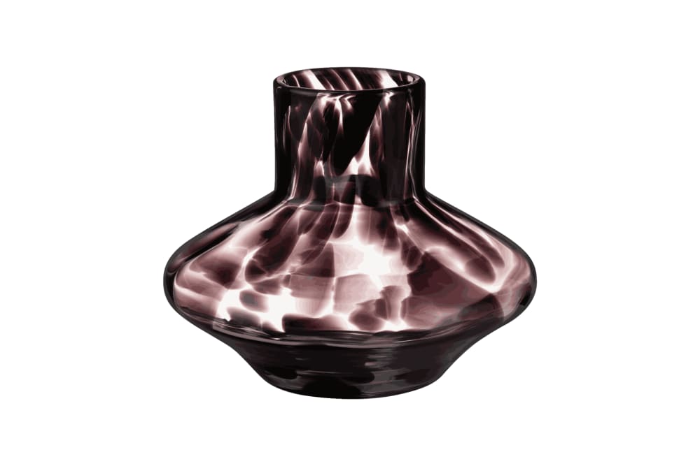 Vase en verre à motif à pois, noir