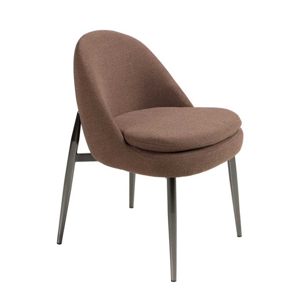 chaise en tissu marron